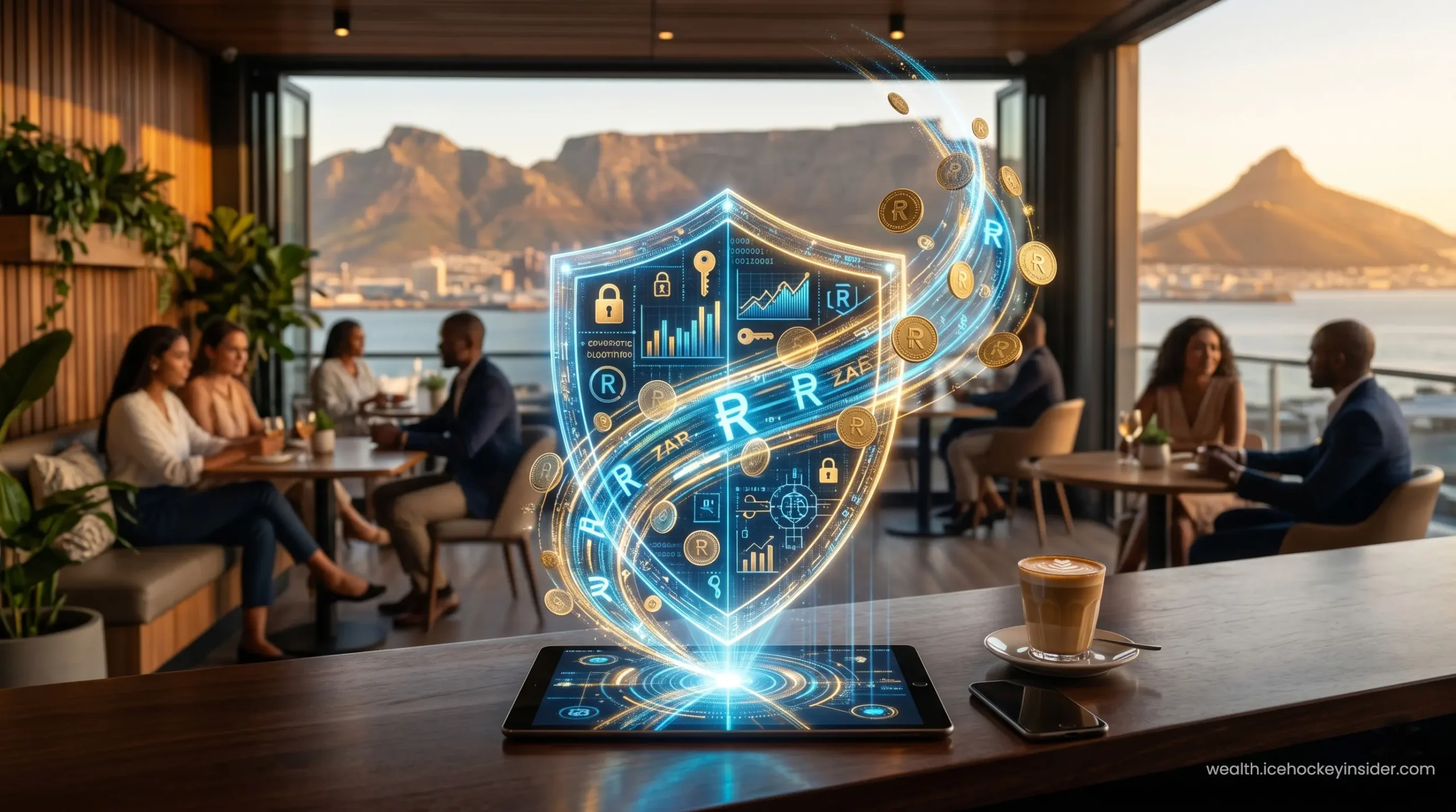 Abstract representation of digital wealth growth and secure financial algorithms.