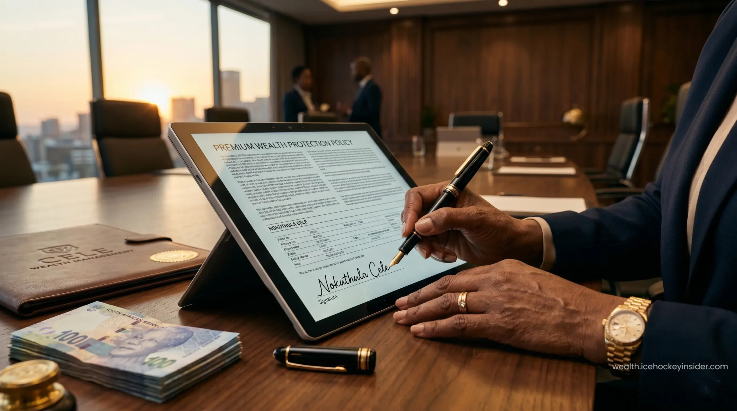 Official financial documents representing FSCA compliance and digital wealth security.